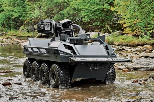 Xe tự hành “Mission Master SP” A-UGV của Rheinmetall Mỹ. Ảnh Military Leak.