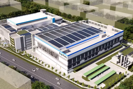 Dự án mở rộng nhà máy của Soitec, dự kiến hoàn thành vào năm 2024. Ảnh Soitec