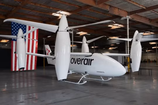 Nguyên mẫu eVTOL Butterfly quy mô đầy đủ đầu tiên của Overair. Ảnh Overair