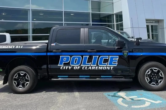 Xe cảnh sát bán tải EV của Ford. Ảnh: Sở cảnh sát Claremont