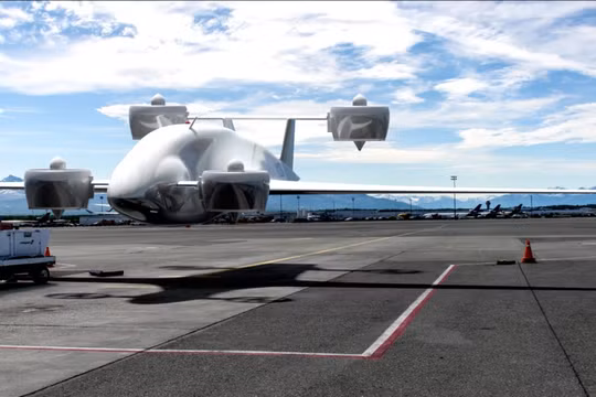 Máy bay không người lái vận tải hạng nặng Rhaegal RG-1 Cargo UAV của công ty Sabrewing. Ảnh minh họa DroneDJ