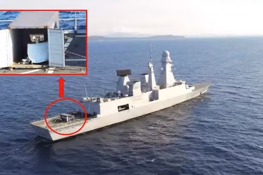 Hải quân Pháp thử nghiệm vũ khí Laser HELMA-P từ khu trục hạm Horizon. Ảnh Naval News