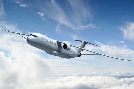 Ý tưởng thiết kế máy bay cánh giằng siêu âm. Ảnh Boeing. 