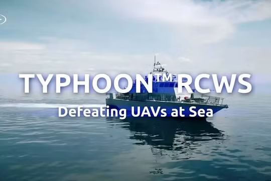 Hệ thống vũ khí Typhoon Mk30-C RCWS chống UAV mini. Ảnh video Rafael