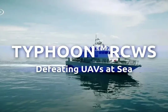Hệ thống vũ khí Typhoon Mk30-C RCWS chống UAV mini. Ảnh video Rafael