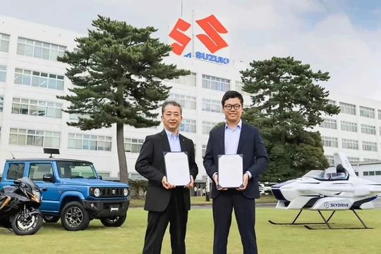 Tập đoàn Suzuki và công ty khởi nghiệp SkyDriver ký kết thỏa thuận hợp tác phát triển eVTOL chạy điện. Ảnh Electrek