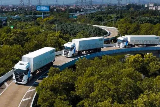 Xe tải tự hành Trung Quốc. Ảnh: Pony.ai/WeChat