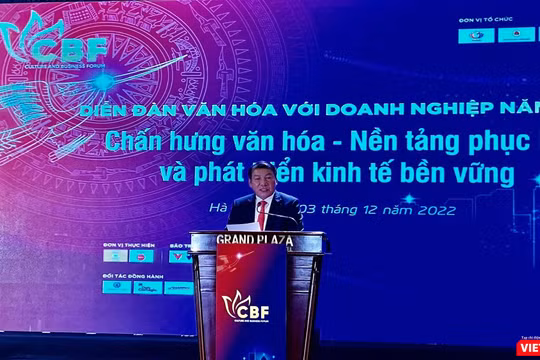 Bộ trưởng Nguyễn Văn Hùng nhấn mạnh, chiều sâu văn hóa giúp các doanh nghiệp không đơn thuần chạy theo lợi nhuận, làm giàu bằng mọi giá. 