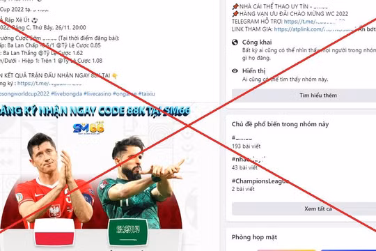 Những nội dung quảng cáo cá độ bóng đá dễ thấy trên Facebook.