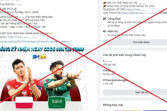 Những nội dung quảng cáo cá độ bóng đá dễ thấy trên Facebook.