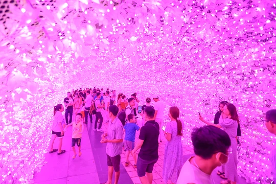 Người dân đổ về không gian ánh sáng kỷ niệm 50 năm thiết lập quan hệ ngoại giao Việt Nam – Nhật Bản tại Đà Nẵng