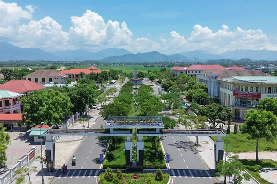 Một góc trung tâm huyện Hoà Vang nhìn từ trên cao