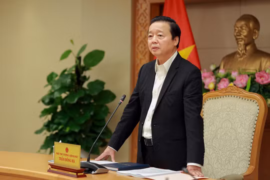 Phó Thủ tướng Trần Hồng Hà phát biểu chỉ đạo tại cuộc họp