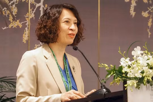 Thứ trưởng Bộ Y tế Nguyễn Thị Liên Hương phát biểu tại buổi toạ đàm