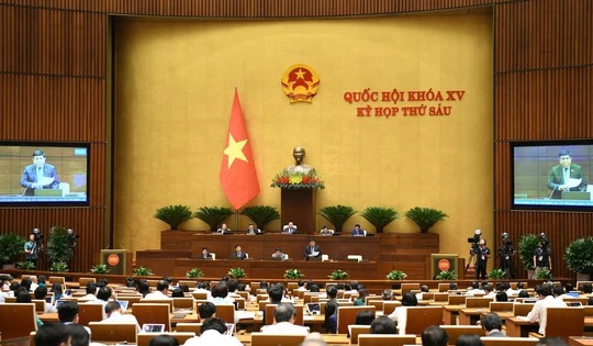 Quang cảnh Kỳ họp thứ 6 Quốc hội khóa XV (ảnhh VGP)