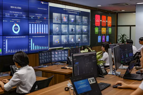 Một góc Trung tâm điều hành thông minh TP Đà Nẵng