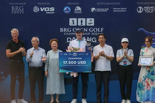 Nhà vô địch Giải đấu BRG Open Golf Championship Danang 2023 là golfer Aaron Wilkin (quốc tịch Úc) với thành tích -10 gậy