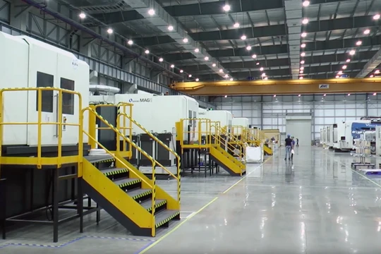 Một góc nhà máy sản xuất linh kiện hàng không vũ trụ Sunshine do Tập đoàn Universal Alloy Corporation (UAC) của Mỹ đầu tư tại Khu công nghệ cao Đà Nẵng