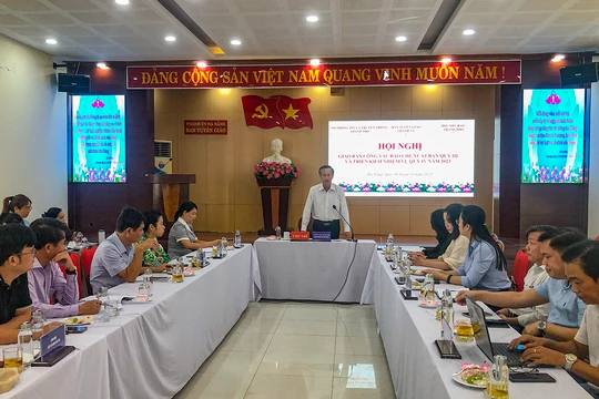 Hội nghị giao ban công tác báo chí, xuất bản quý III và nhiệm vụ quý IV năm 2023 do Ban Tuyên giáo Thành ủy Đà Nẵng tổ chức sáng nay, 6/10.