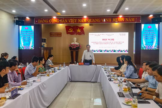 Hội nghị giao ban công tác báo chí, xuất bản quý III và nhiệm vụ quý IV năm 2023 do Ban Tuyên giáo Thành ủy Đà Nẵng tổ chức sáng nay, 6/10.