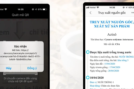 Ứng dụng truy xuất nguồn gốc sản phẩm, dược liệu do Bộ Y tế xây dựng