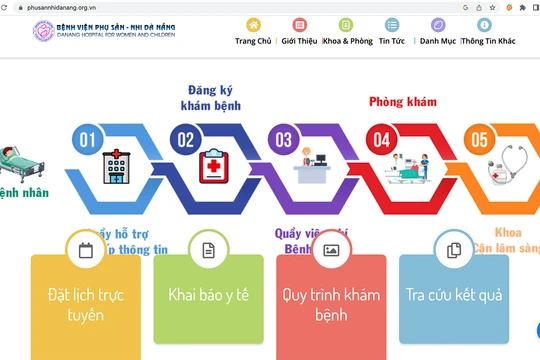 Ứng dụng đặt lịch khám bệnh tại Bệnh viện Phụ sản - Nhi TP Đà Nẵng