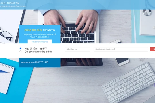 Cổng tra cứu thông tin hoạt động khám chữa bệnh của ngành y tế TP HCM