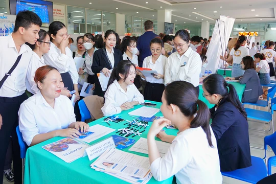 Sinh viên ứng tuyển tại Ngày hội việc làm 2023