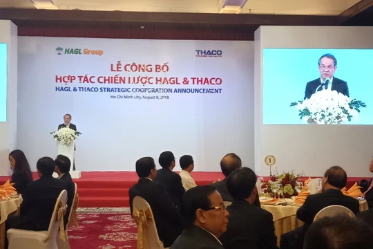 Lễ công bố hợp tác chiến lược đang diễn ra tại TPHCM.