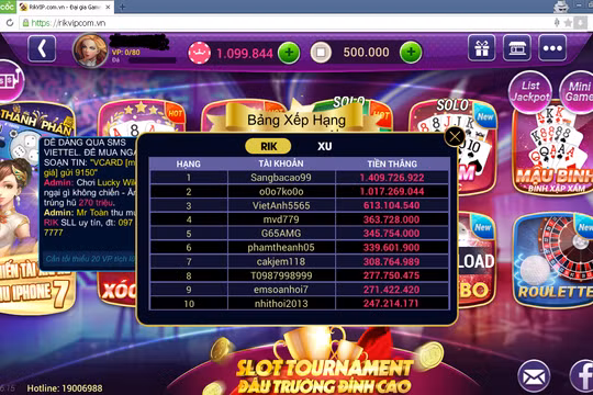 Game bài Rikvip nằm trong đường dây đánh bạc xuyên quốc gia đang làm rúng động dư luận. (Ảnh: Internet)