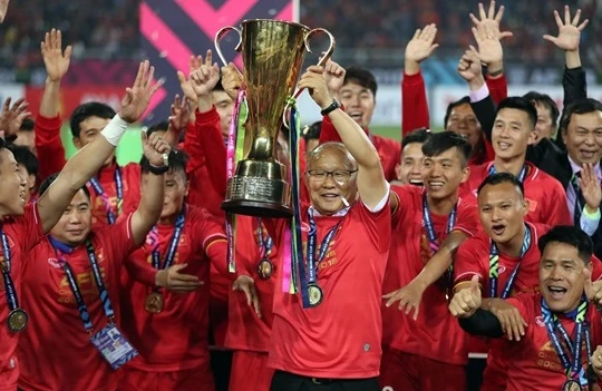 HLV Park Hang-seo có danh hiệu đầu tiên cùng đội tuyển Việt Nam. (Ảnh: Đức Đồng/VnExpress)