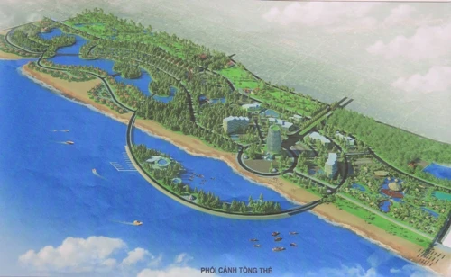 Phối cảnh tổng thể Quy hoạch Khu du lịch sinh thái Tân Dân, huyện Tĩnh Gia. (Ảnh: Internet)