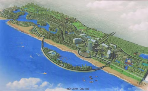 Phối cảnh tổng thể Quy hoạch Khu du lịch sinh thái Tân Dân, huyện Tĩnh Gia. (Ảnh: Internet)