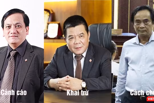 Ông Trần Bắc Hà (giữa) – ông Trần Lục Lang (trái) - ông Đoàn Ánh Sáng (phải) là những đồng hương, trưởng thành từ Chi nhánh BIDV Bình Định.