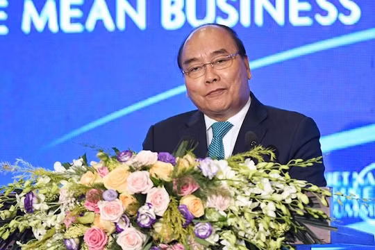 Thủ tướng Nguyễn Xuân Phúc tham dự Diễn đàn VBS 2018 ngày 13/9. Ảnh: Giang Huy