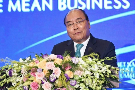 Thủ tướng Nguyễn Xuân Phúc tham dự Diễn đàn VBS 2018 ngày 13/9. Ảnh: Giang Huy