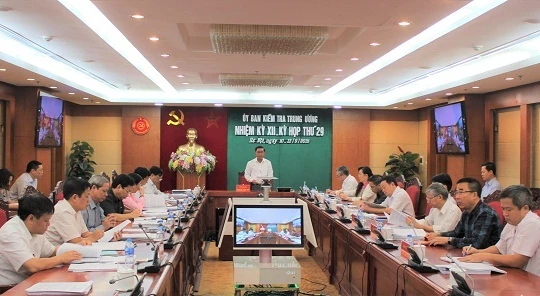 Toàn cảnh Kỳ họp 29 của Ủy ban Kiểm tra Trung ương. (Ảnh: ubkttw.vn)