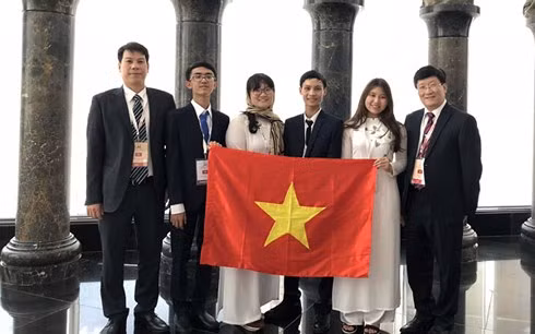 Đoàn thí sinh Việt Nam tại Olympic Sinh học quốc tế lần thứ 29. (Ảnh: Dân trí)