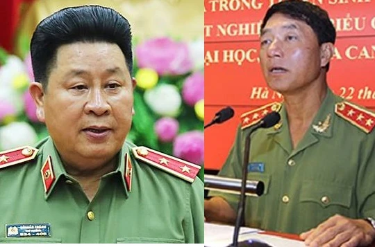 Trung tướng Bùi Văn Thành (trái), và Thượng tướng Trần Việt Tân.