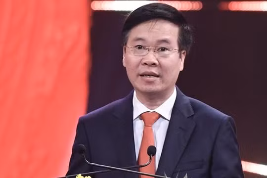 Ông Võ Văn Thưởng - Ủy viên Bộ Chính trị, Thường trực Ban Bí thư - phát biểu tại buổi lễ.