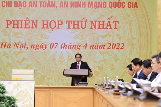 Thủ tướng nhấn mạnh nhiệm vụ tích cực chủ động bảo vệ độc lập, chủ quyền quốc gia trên không gian mạng, đóng góp vào hòa bình, hợp tác, phát triển trong khu vực và trên thế giới.