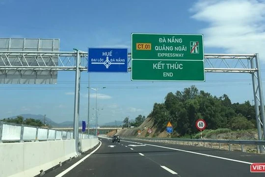 Tuyến cao tốc Đà Nẵng - Quảng Ngãi đoạn qua Đà Nẵng. Ảnh: Xuân Mai.