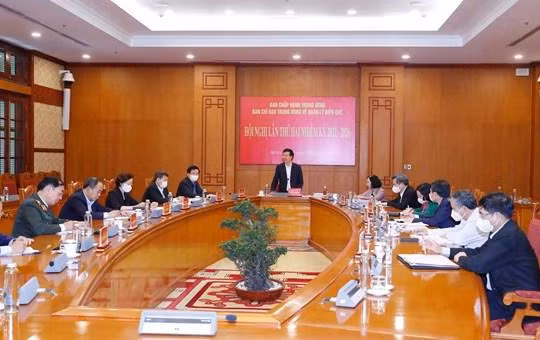 Ông Võ Văn Thưởng - Ủy viên Bộ Chính trị, Thường trực Ban Bí thư, Trưởng Ban Chỉ đạo Trung ương về quản lý biên chế, chủ trì Hội nghị lần thứ hai Ban Chỉ đạo Trung ương về quản lý biên chế (ảnh TTXVN)