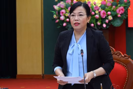 Bà Nguyễn Thanh Hải - Bí thư Tỉnh ủy Thái Nguyên. Ảnh: Cổng TTĐT Đảng bộ tỉnh Thái Nguyên.