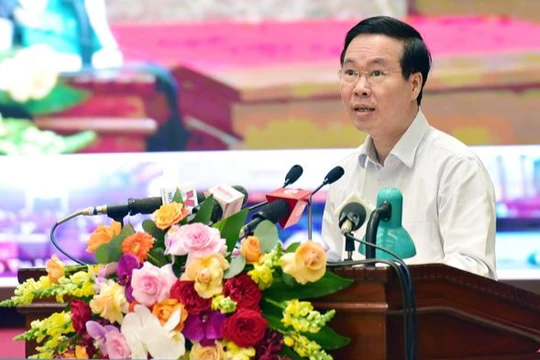 Thường trực Ban Bí thư Võ Văn Thưởng phát biểu chỉ đạo tại Hội nghị.