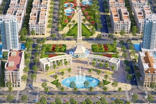 Điểm nhấn của dự án là tòa dịch vụ thương mại cao 9 tầng, khu nhà ở xã hội cao 11 tầng và khu nhà ở liền kề. Ảnh minh họa.