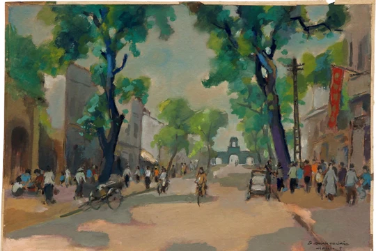 Bức "Ô Quan Chưởng" của họa sĩ Lê Văn Xương 