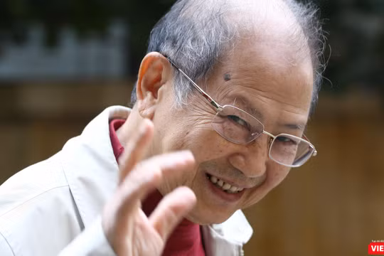 Nhà văn Châu Diên - nhà giáo Phạm Toàn (Ảnh: Nguyễn Đình Toán)