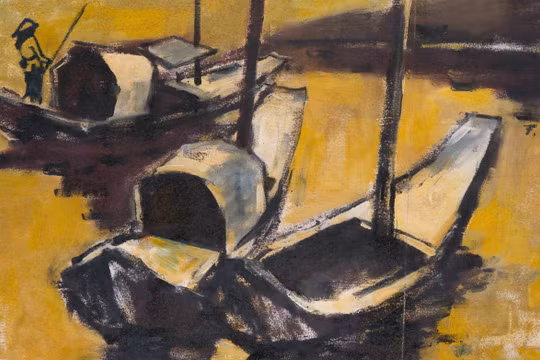 Tranh Phạm Lực trưng bày tại triển lãm "Hiển thị của bản sắc" 