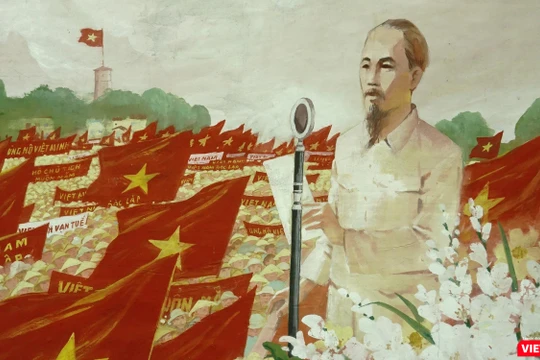 Tranh "Bác Hồ đọc tuyên ngôn độc lập" của Nguyễn Dương 